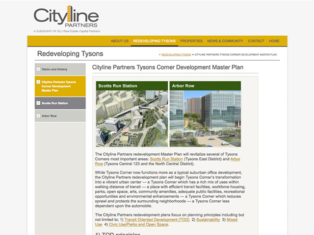 Cityline Partners website screenshots