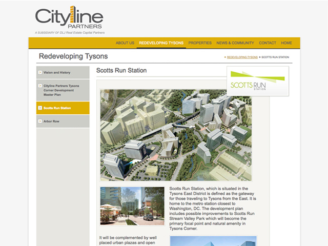 Cityline Partners website screenshots