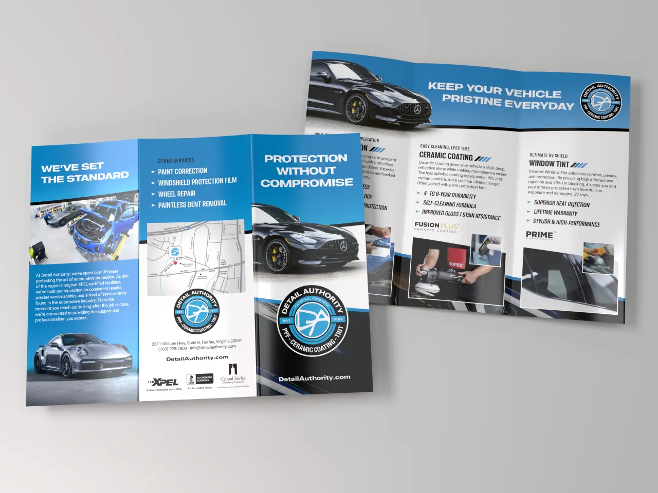 Detail Authority - 2026 Brochure and Business Cards - Flat View